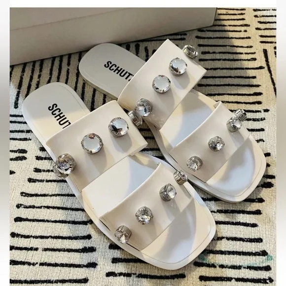 NEW Schutz Lizzie Sandals Slides Size